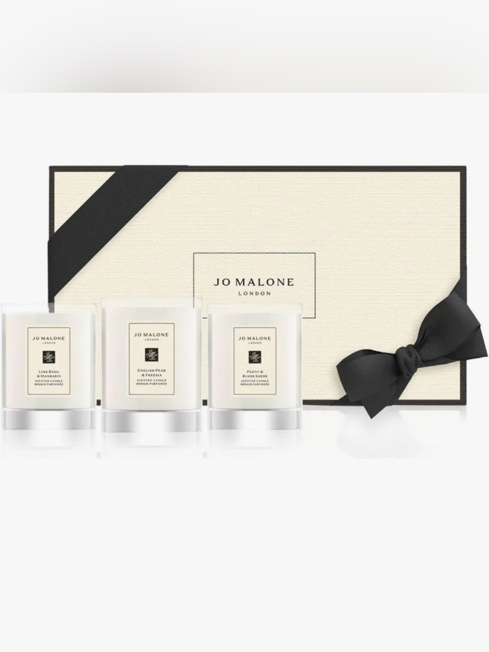 NEW Jo Malone Ivory & Black Gifted Candle Set